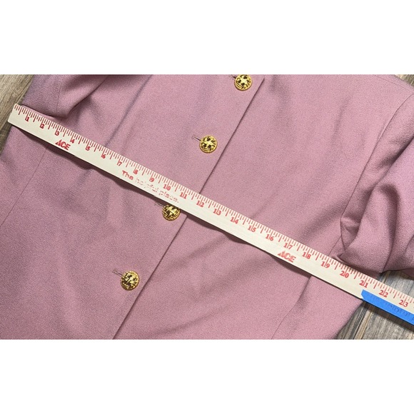 Vintage‎ Christian Dior 100% Wool Women's Sz 16 Gold Button Tailored Blazer - Picture 9 of 14